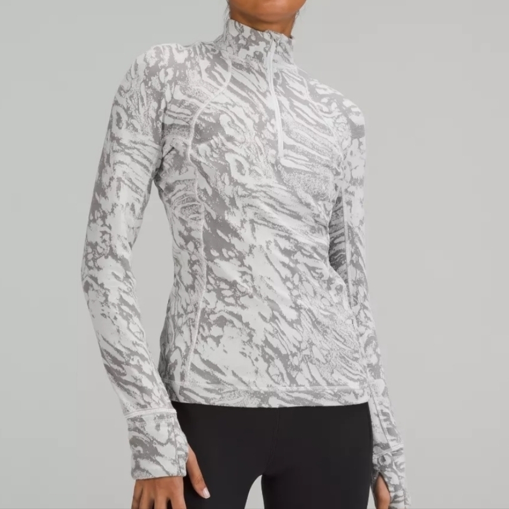 Lululemon It's Rulu Run Half Zip Pullover in Jacquard, Size 2